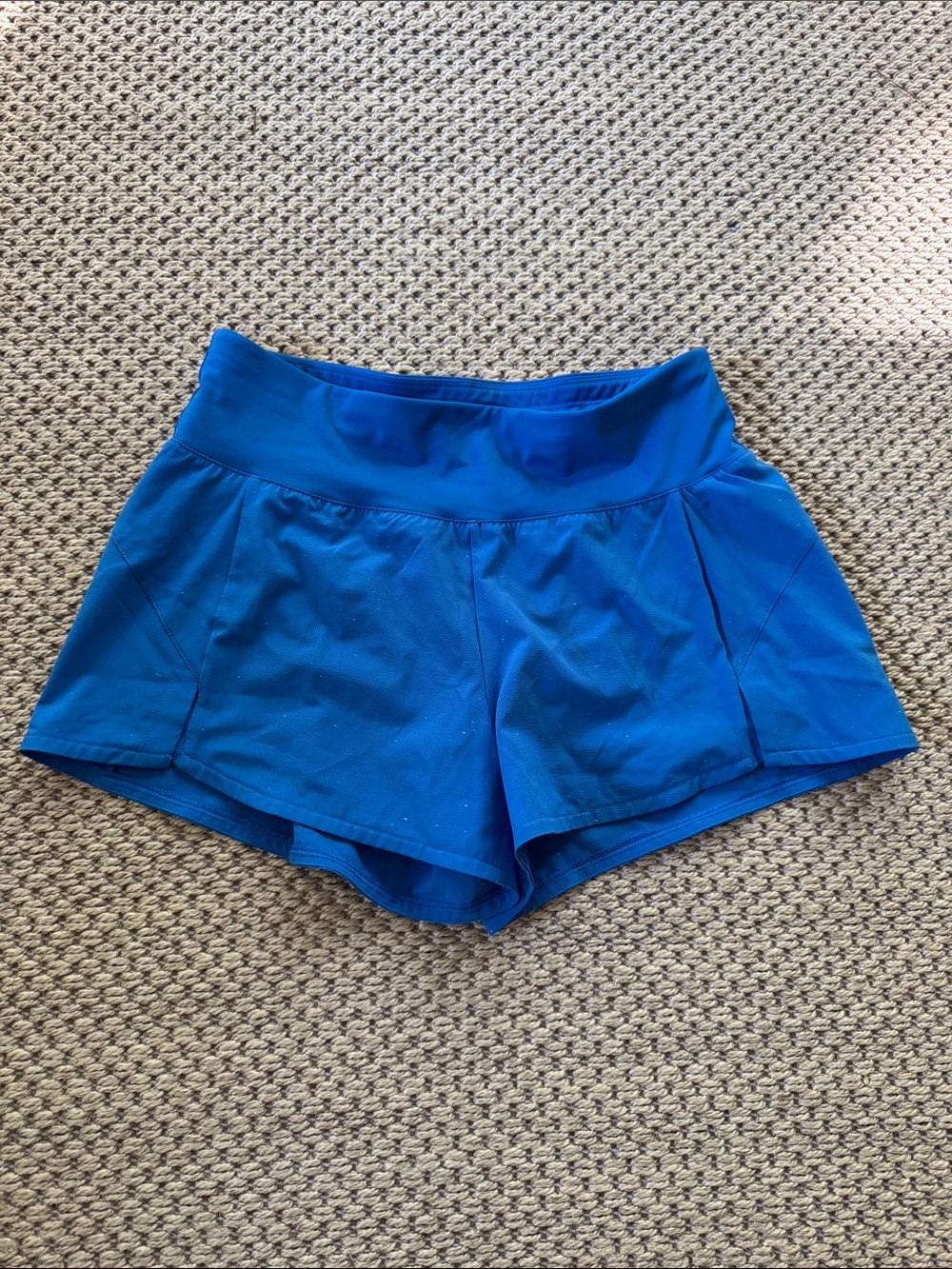 Women's Athletic Shorts — Royal Blue High-Rise Performance Shorts